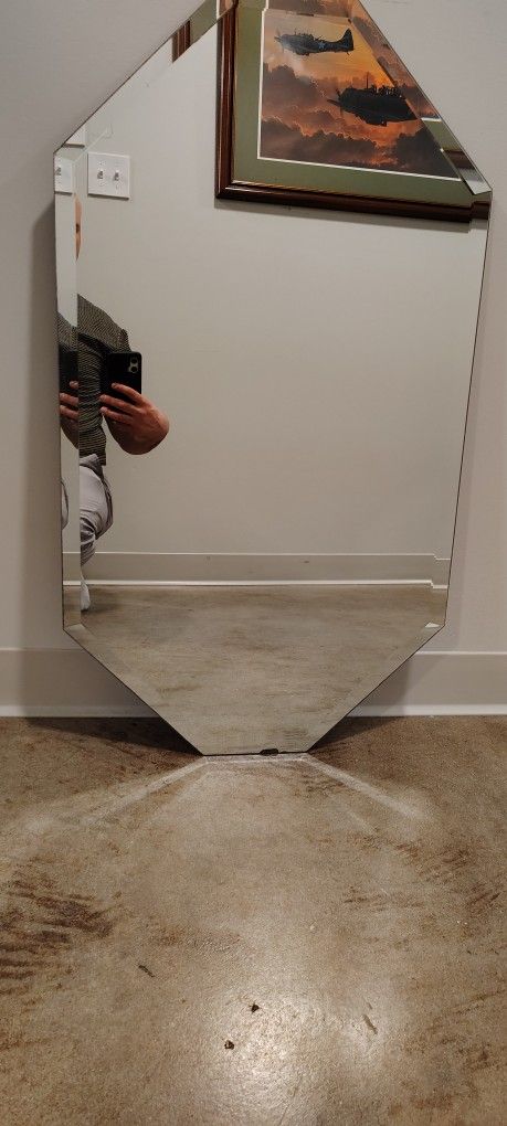 Antique Beveled Frameless Mirror