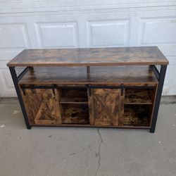 TV Stand for 65 Inch TV, Entertainment Center, TV Table and Console, TV Cabinet with Adjustable Shelves, Industrial Design, Rustic Brown and Black🔥🔥