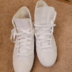 All White Converse Hitop