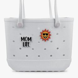 Beach Rubber Bag Tote Bag -Extra Large Waterproof Travel Women Handbag with Charms for Sports Beach Pool Groceries