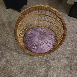 Small Pet Bed Made From Whicker