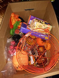 Box of halloween stuff