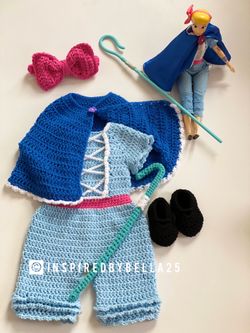 Inspired in toy story disney movie Bo Peep crochet outfit, made to order