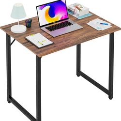 32/ inch Computer Desk For Study Writing Table, Adjustable feet, Modern Furniture for Home Office (1, Brown, 32 inch)