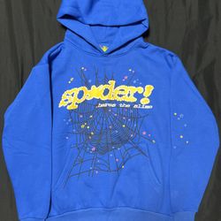 NEW Sp5der TC Blue Hoodie Medium