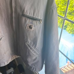 distressed Carhartt Leathers Men Jacket