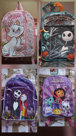 Marie, The Nightmare Before Christmas, Gabby's Dollhouse Backpack Each $30