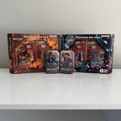 One Piece (OP-13) Illustration Box Vol. 5 & Vol. 6 + 2 One Piece Tins
