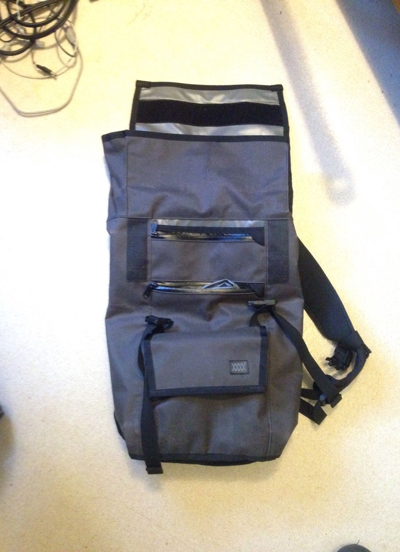 Water Proof Messenger Backpack Bag Gray