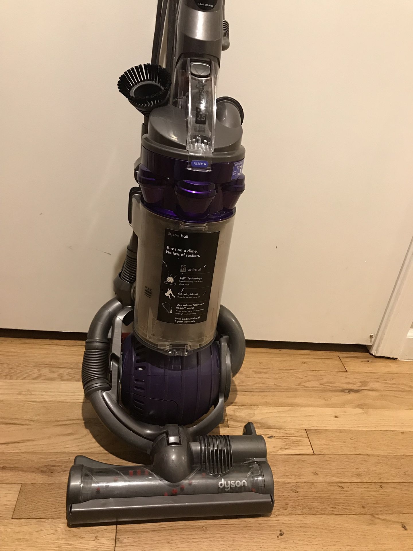 Dyson Ball DC25 Purple Vacuum REFURBISHED