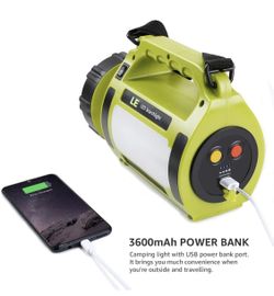 LE Rechargeable LED Camping Lantern, 1000LM, 5 Light Modes, Power Bank, IPX4 Waterproof, Perfect Lantern Flashlight for Hurricane Emergency, Hiking, H