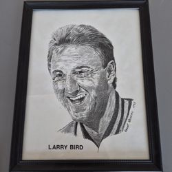 Larry Bird Sketch Drawing
