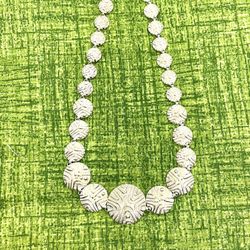 Sterling Intricately Tooled Panel Necklace