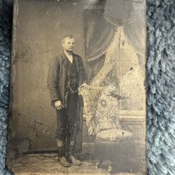 Very Old Photo From The 1860s On Tin Plate