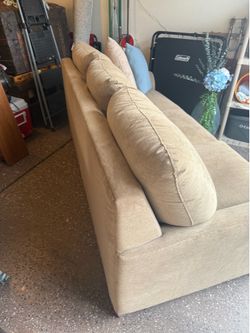 La-Z-Boy tan fabric sofa
