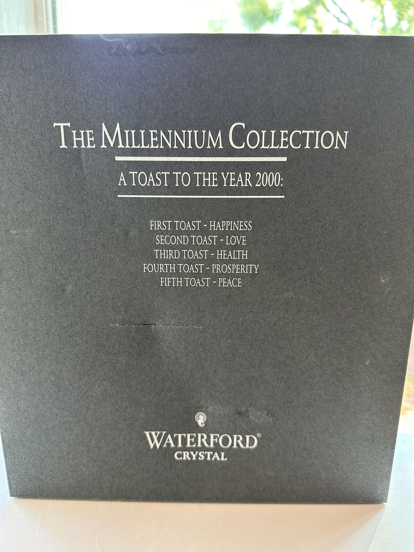 Waterford Crystal Millennium Collection Toasting Flutes Second Toast Love