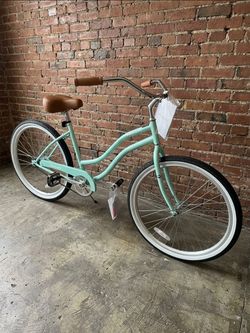 NEW RETROSPEC CHATHAM 1 STEP THRU SINGLE SPEED LADIES MINT SEAFOAM GREEN BEACH CRUISER BIKE