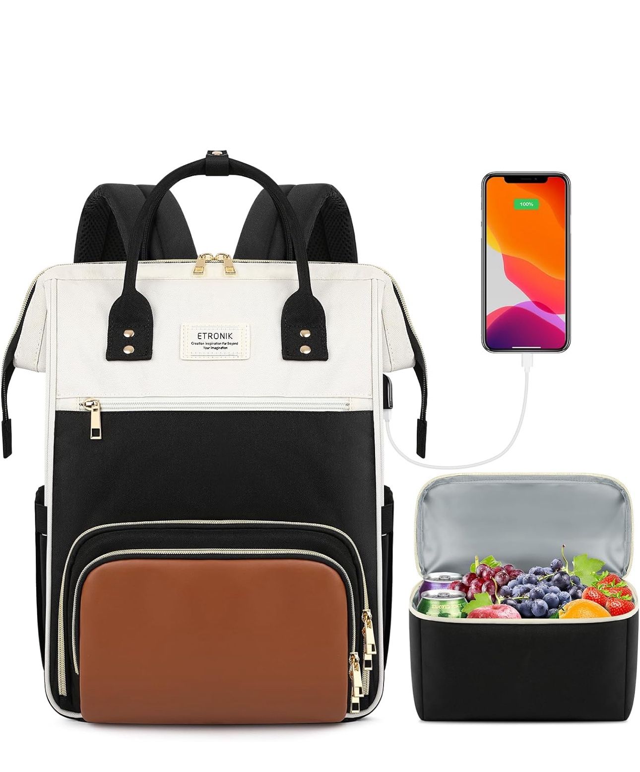 ETRONIK Laptop Backpack 17.3 Inch Lunch Backpack