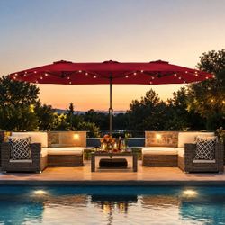 Double-Sided Patio Umbrella
