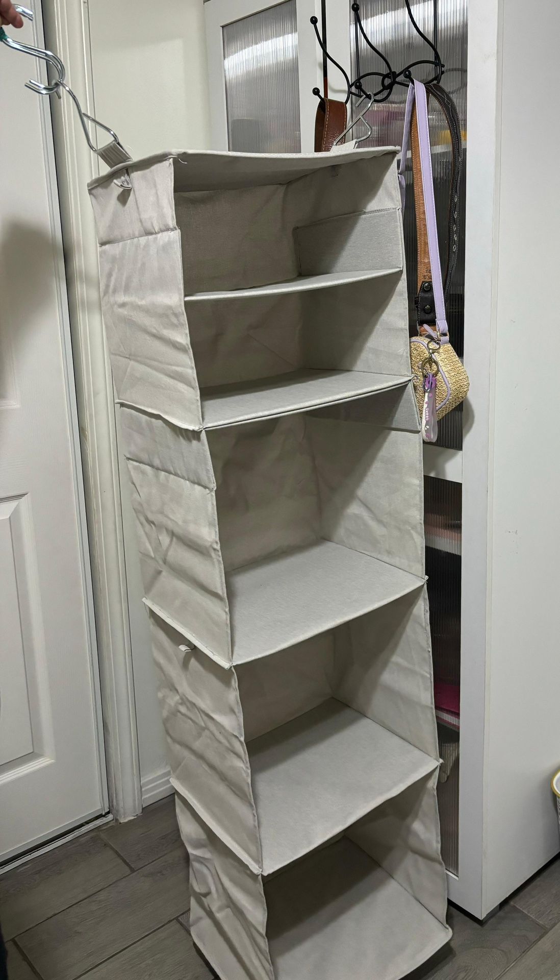 Hanging closet organizer