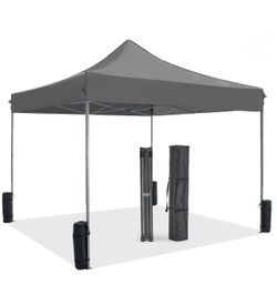 10x10 Easy Pop Up Canopy, New in Box, Carrying Bag, Sandbags Included