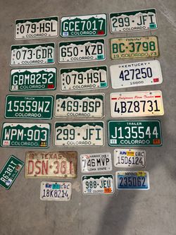 License plate collection vintage