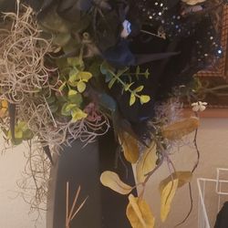 BIG HEAVY HALLOWEEN VASE OF FLOWERS BOUGHT AT MICHAELS