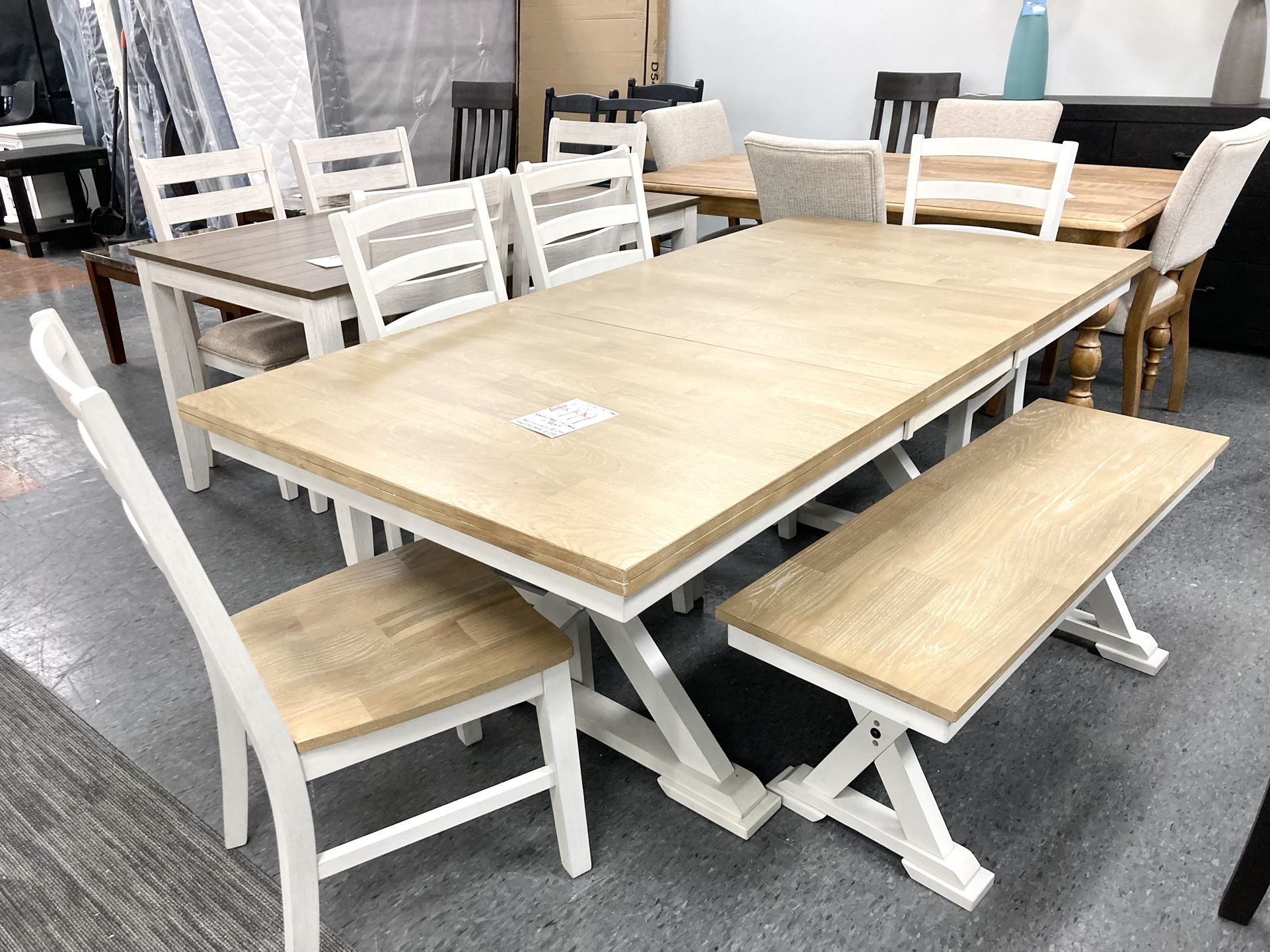 New 78” Table / 4 Chairs / Bench