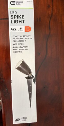 Commercial Electric LED Landscape Spike Lights – New in Box (Multiple Available)