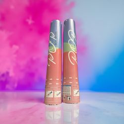 Gender Reveal Powder Cannon Poppers,YESHOW Pink Smoke Baby Girl for Gender Reveal Party Supplies Ideas(2 Pack)