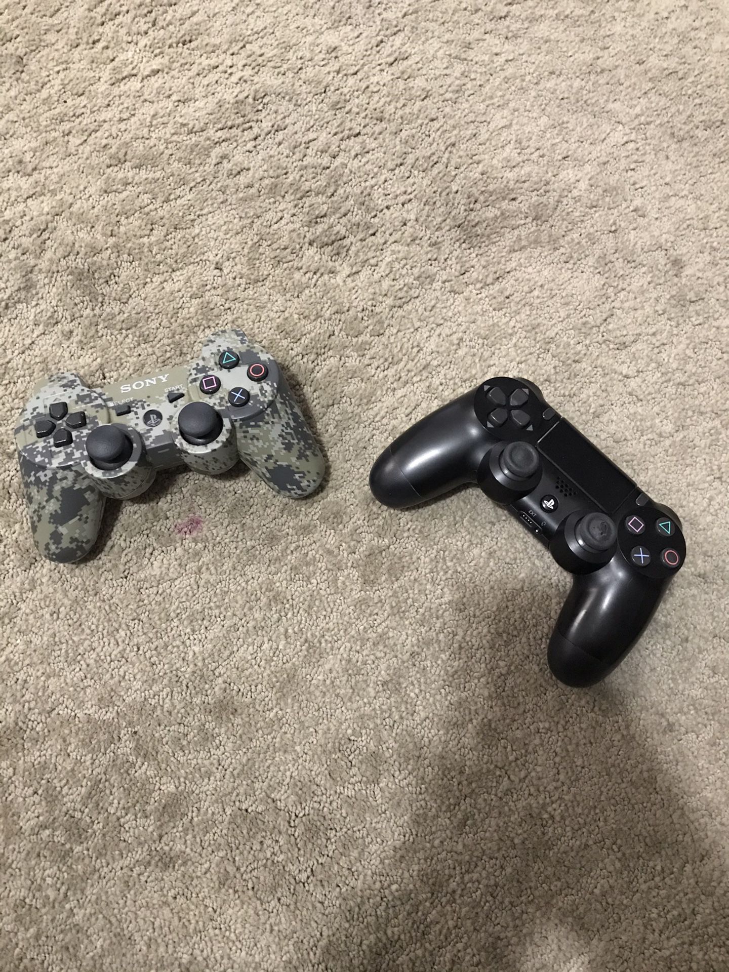 Ps4 and ps3 controllers.