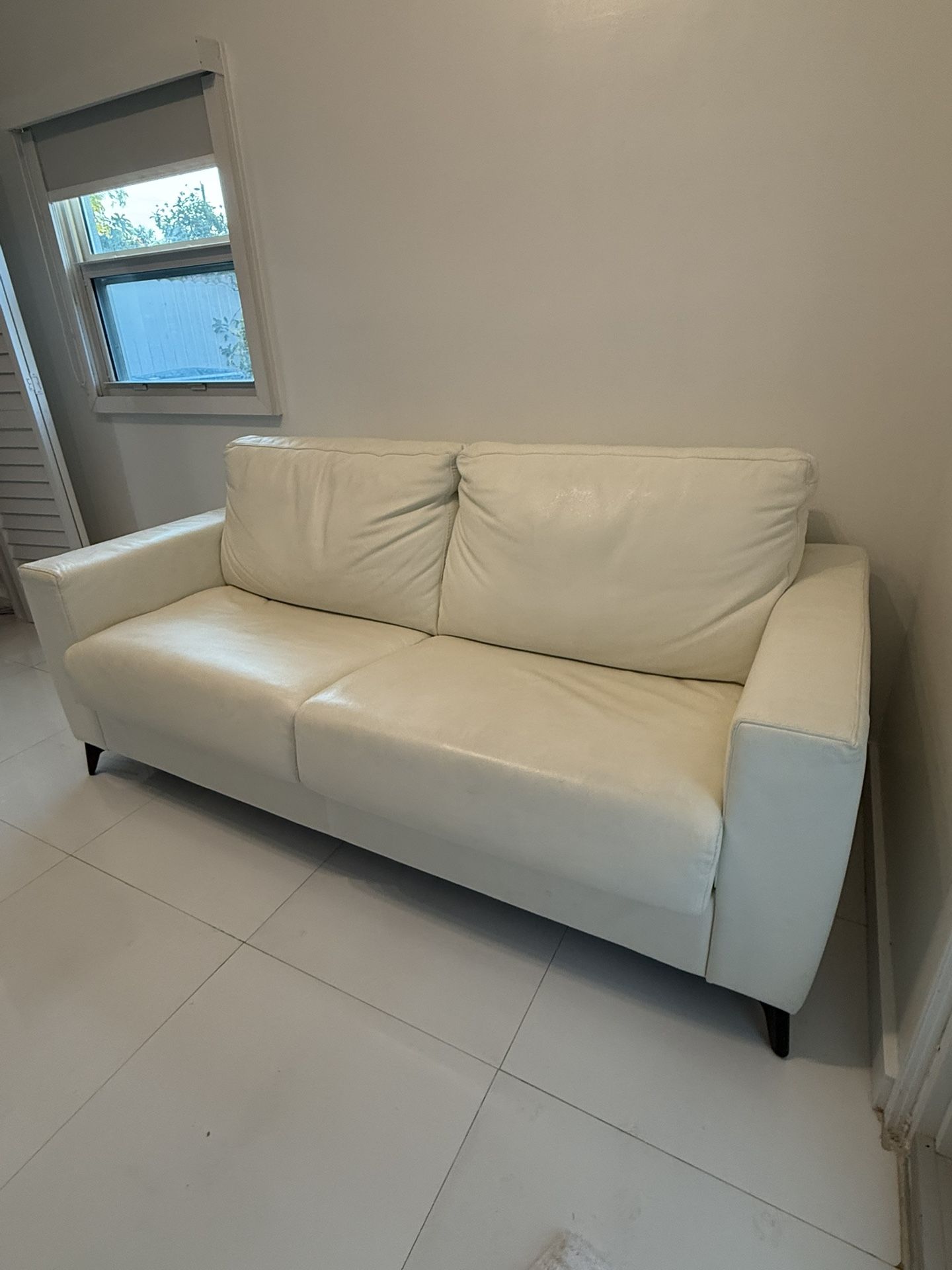 White Leather Couch
