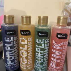 Shimmer Gel Body Wash with Gold Glitter, 8 Fl Oz, 236 ml