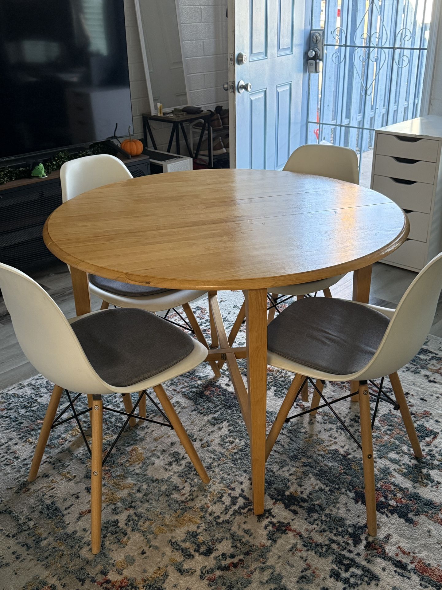 Wooden Table and 4 Chairs