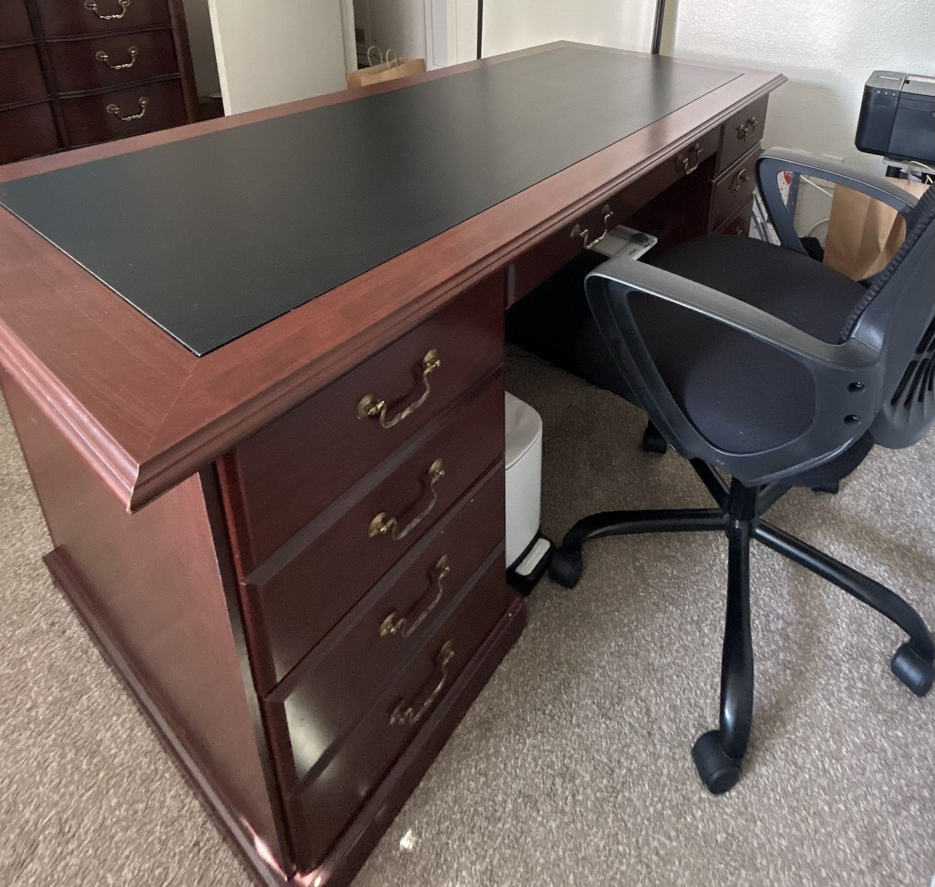 Heritage Hill ® Collection Executive Office Desk with a Classic Cherry® Finish