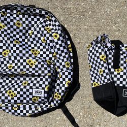 VANS Sunflower Backpack And Insulated Lunch Tote 
