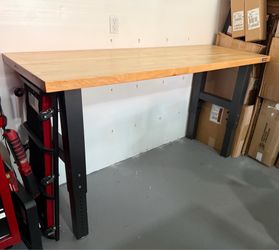 Gladiator Workbench - 6 ft. x 2 ft. x 3.5 ft. - Solid Wood Top, 3,000 lb. Capacity