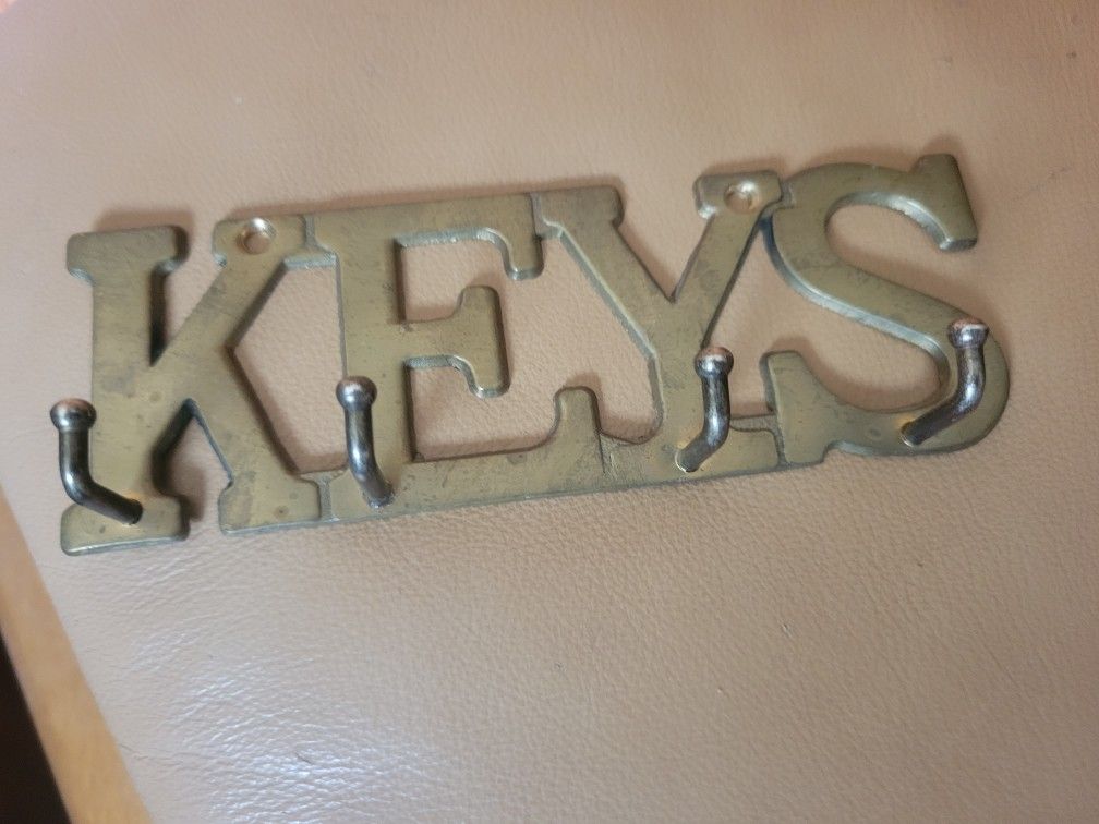 Vintage Brass Key Holder