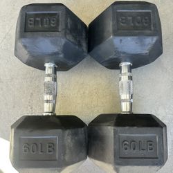 Pair Of 60lbs. Dumbbells 