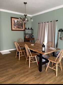 IKEA SKOGSTA Solid Acacia Dining Table + 6 Chairs
