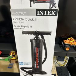 Intex Manual Hand Pump & Queen Air Mattress 