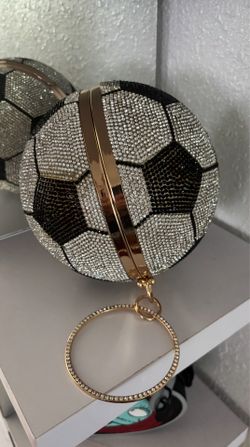 Rhinestones, large soccer purse