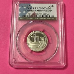 2019-S American Memorial PCGS PF69DCAM Quarter