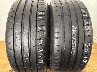 2 tires 235 35 19 Michelin Pilot Sport 4s M01 like new no repairs