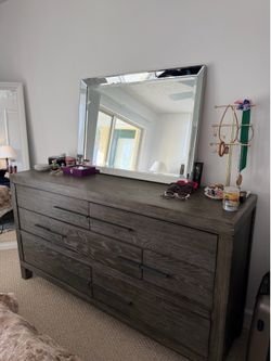 Dresser and mirror