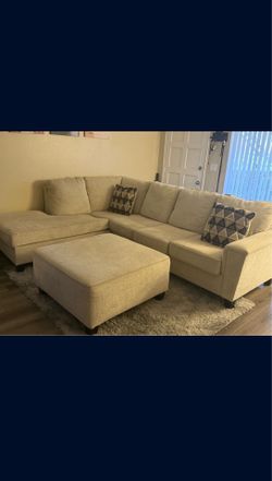 Ashley furniture sectional and Ottoman