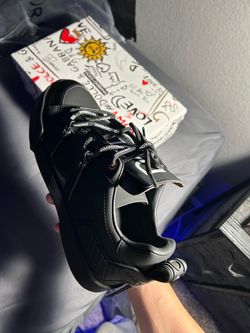 Dolce & Gabbana Black Leather Sneakers