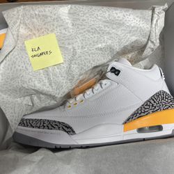 Jordan 3 Retro Laser Orange Size 11.5W 10 Men