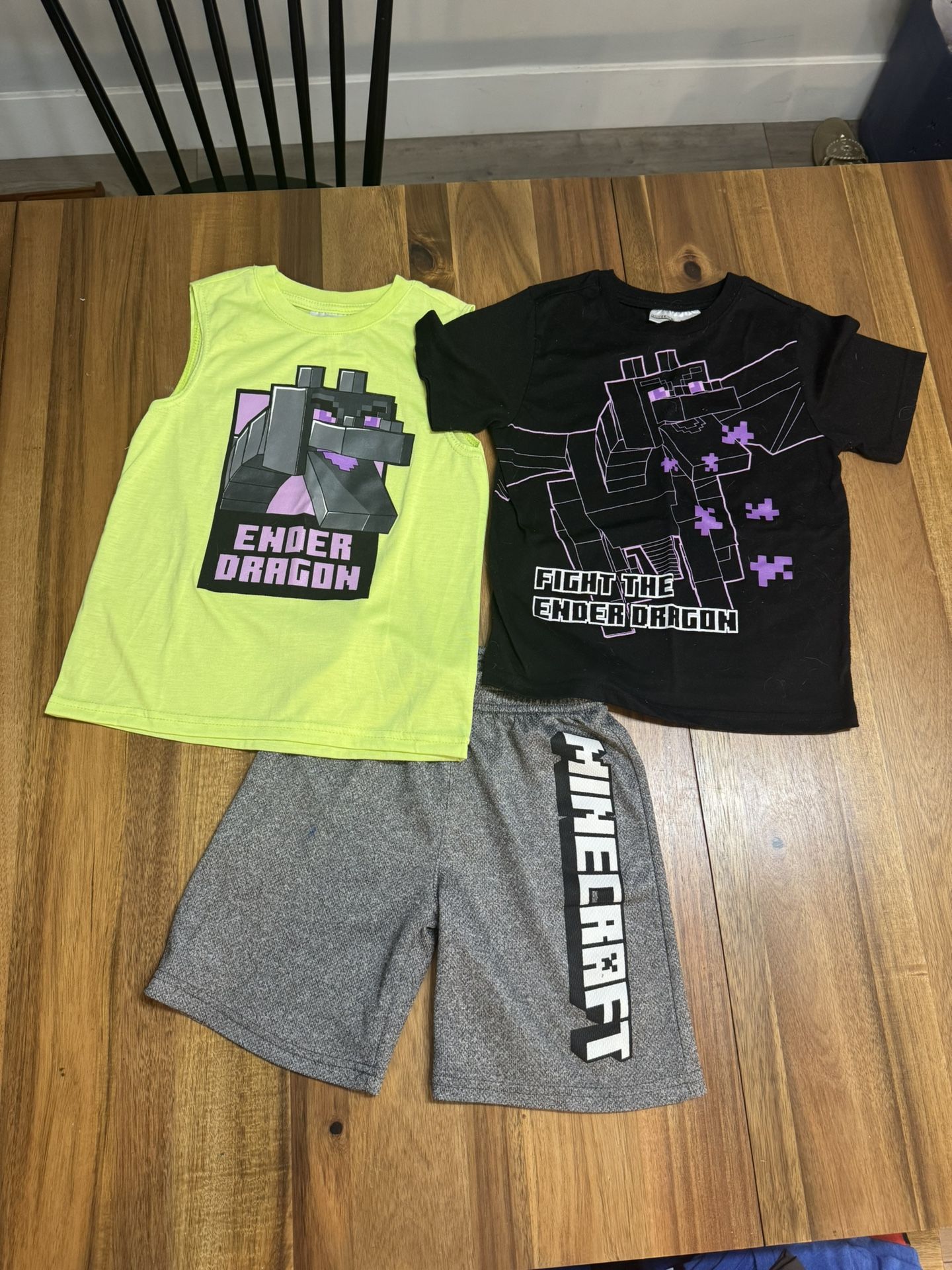 Minecraft 3Piece Shorts/Tshirt/Tank - Size 7