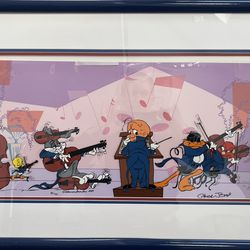 Warner Brothers cel “quintet” Bugs, Sylvester, Tweety, Yosemite, Daffy, And Elmer